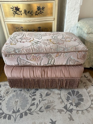 Vintage pink floral velvet - vintage,