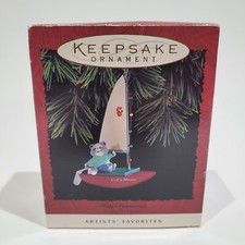 Hallmark Keepsake Christmas Ornament “Kitty's Catamaran” 1994 Cat’s Meow