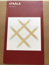 Ikea Strala LED Wood Pendant Lamp Snowflake/Star Christmas Weddings Battery 25cm