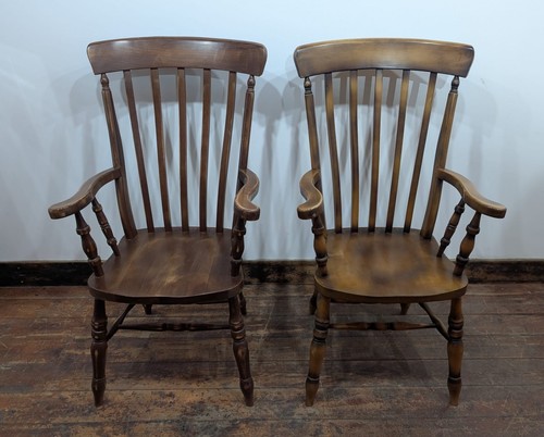 Pair solid wooden windsor - solid,