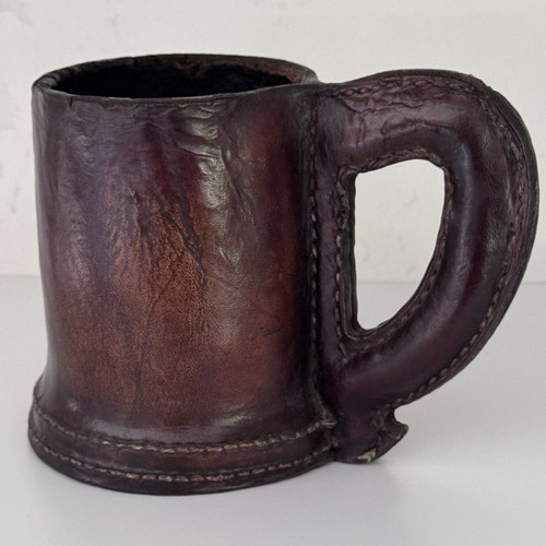 Antique stitched leather - antique,