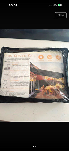 Rectangle sun shade - rectangle, black