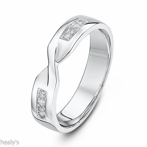9ct white gold - 9ct, diamond