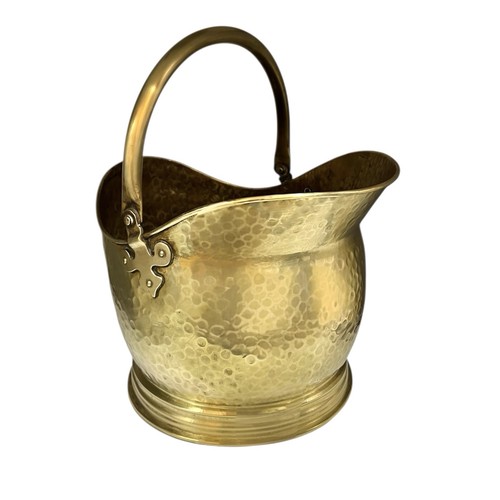 Vintage french brass coal hod - french,