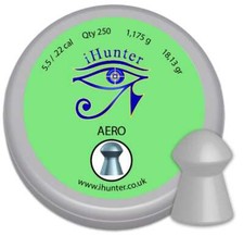 iHunter Aero .22/ 5.5mm  airgun pellets (Qty250)   Free P&P L269