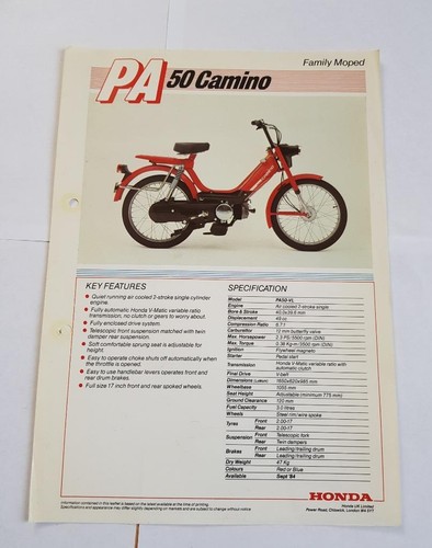 Honda pa50 camino motorcycle - pa50,