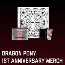 Pre-order DRAGON PONY 1st Anniversary Official MD Bandana / Slogan / Photo Card