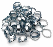 Double Ear Clamp O Clips Air Silicone Petrol Water Fuel Hose Pipe Clip