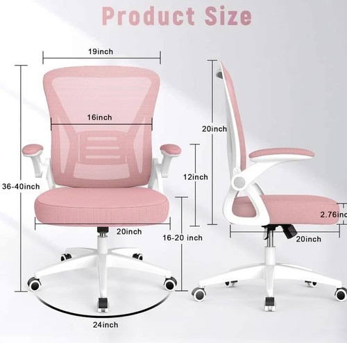 Naspaluro office chair pink - pink, &