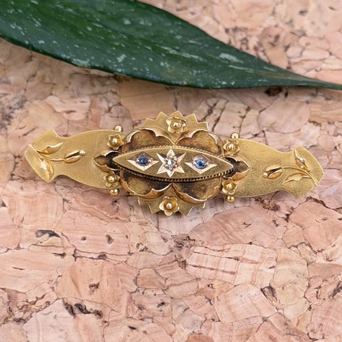 Edwardian 15ct gold - 15ct, sapphire