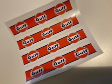 4x GULF  Decals - Size =