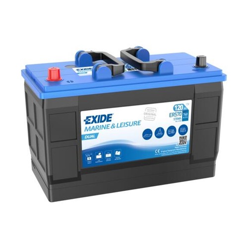 Exide dual er570 120ah - dual, 12v
