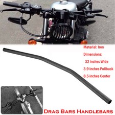 Bike Flat Drag Bar Motorcycle Handlebars 1 Inch For Honda Streetfighter BLACK