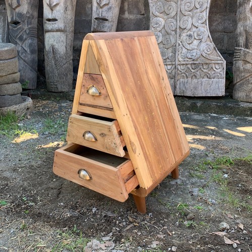 Recycled teak triangle chest - recycled,