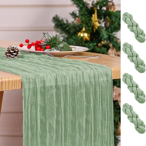 Pack sage green table - table, runner