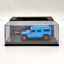 1:64 Hm H1 Police Car Gulf Blue Diecast Toys Model Collection Gift Master