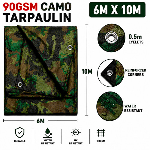 Camouflage tarpaulin 10m - tarpaulin, x