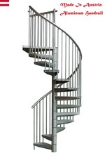 Outdoor Spiral Staircase Kit Galvanized Steel Step Railing Aluminum Handrail