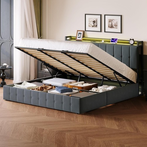 Lift storage bed frame - bed,