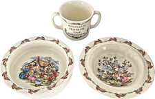Vintage Bunnykins China Royal Doulton Set of 3 Christening Gift