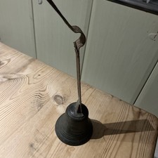 Antique French Bronze Chapel Church School Bell & Part Bracket DUBOIS AUPUY 