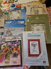 Lot Of 6 Cross Stitch Kits Design Works, Bucilla,Janlynn,Weekender Blessings New