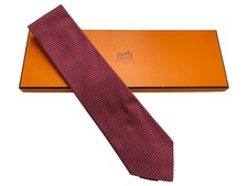Hermès Silk Neck Tie Red