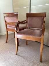 Solid Oak Carver Chairs Set Of