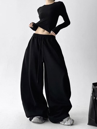 Women oversized wide pants - women,