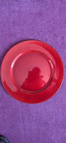Red charger plates set - charger,