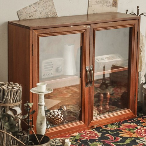 Wooden storage cabinet - storage, desktop