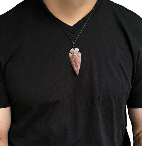 Agate stone arrowhead - agate, necklace