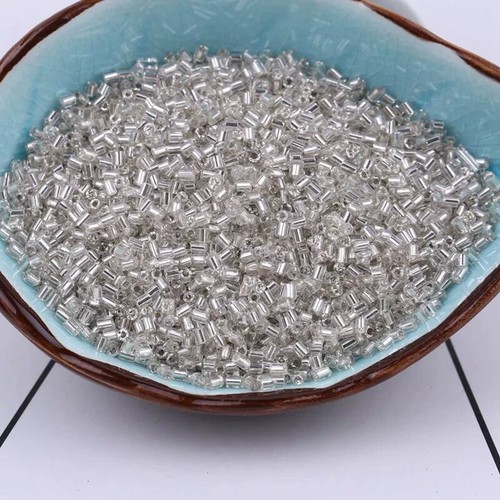 2500 pcs silver lined - silver-lined, glass