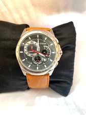 Citizen Mens Vintage Chrono Day&date 100 MT WR Leather Strap Watch F560-S068657