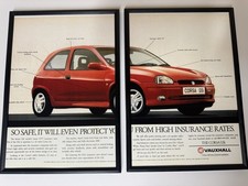 New Framed Print Vauxhall Corsa B GSi Magazine Advert Wall Art Man Cave Retro
