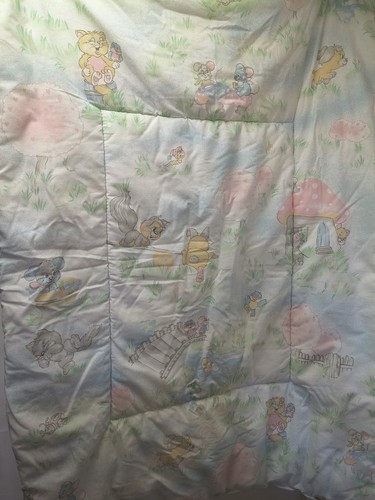Childs vintage cot quilt - vintage,