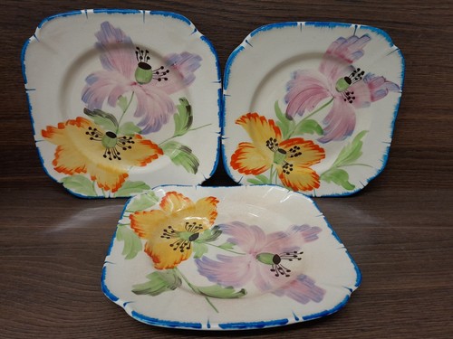Three coronet ware handpainted - coronet,