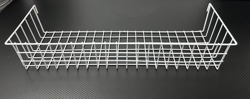 White pegboard wire basket - pegboard,
