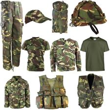 KIDS ARMY SOLDIER T-SHIRT TROUSERS VEST HELMET CAP COAT BAG BOYS DPM CAMO