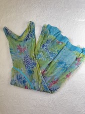 Rene Derhy Green Blue Floral