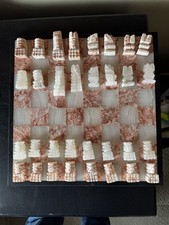 Hand Carved Onyx Marble Chess