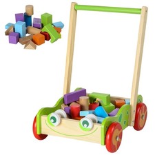 Baby Wooden Walker & Bricks