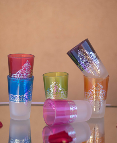 Moroccan tea glasses - tea,