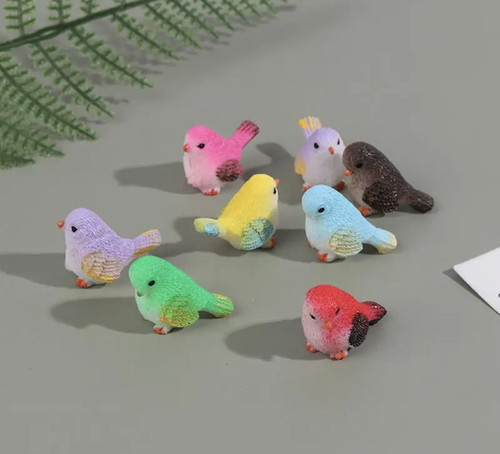 Set miniature birds tiny - of,