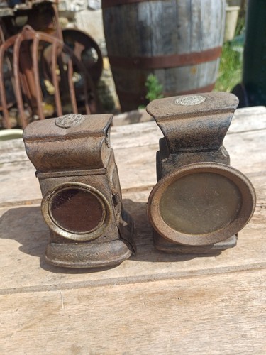 Two vintage bicycle lamps - two,