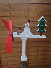 Snowman Christmas Garden Whirligig Wind Spinner