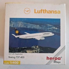 Lufthansa Boeing 737-400 Herpa Wings 560184 (Scale 1:400) Model Airplane