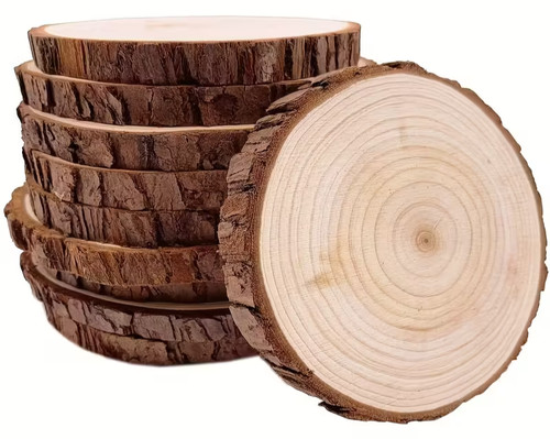 Natural wood slices 9cm - slices,
