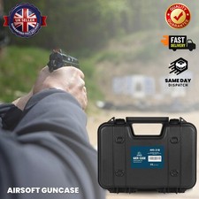 Hard Pistol Gun Case Plastic Carry Box Holder Locakable For Airsoft BB Airgun