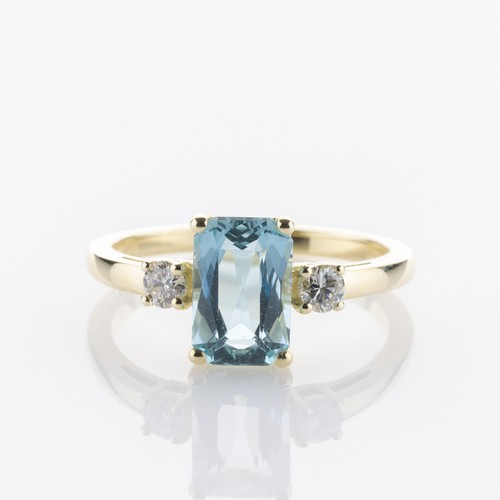 585 yellow gold ring with - , 1.51